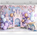 Princess Castle Backdrop for Girls 1st Birthday Photo Shoot