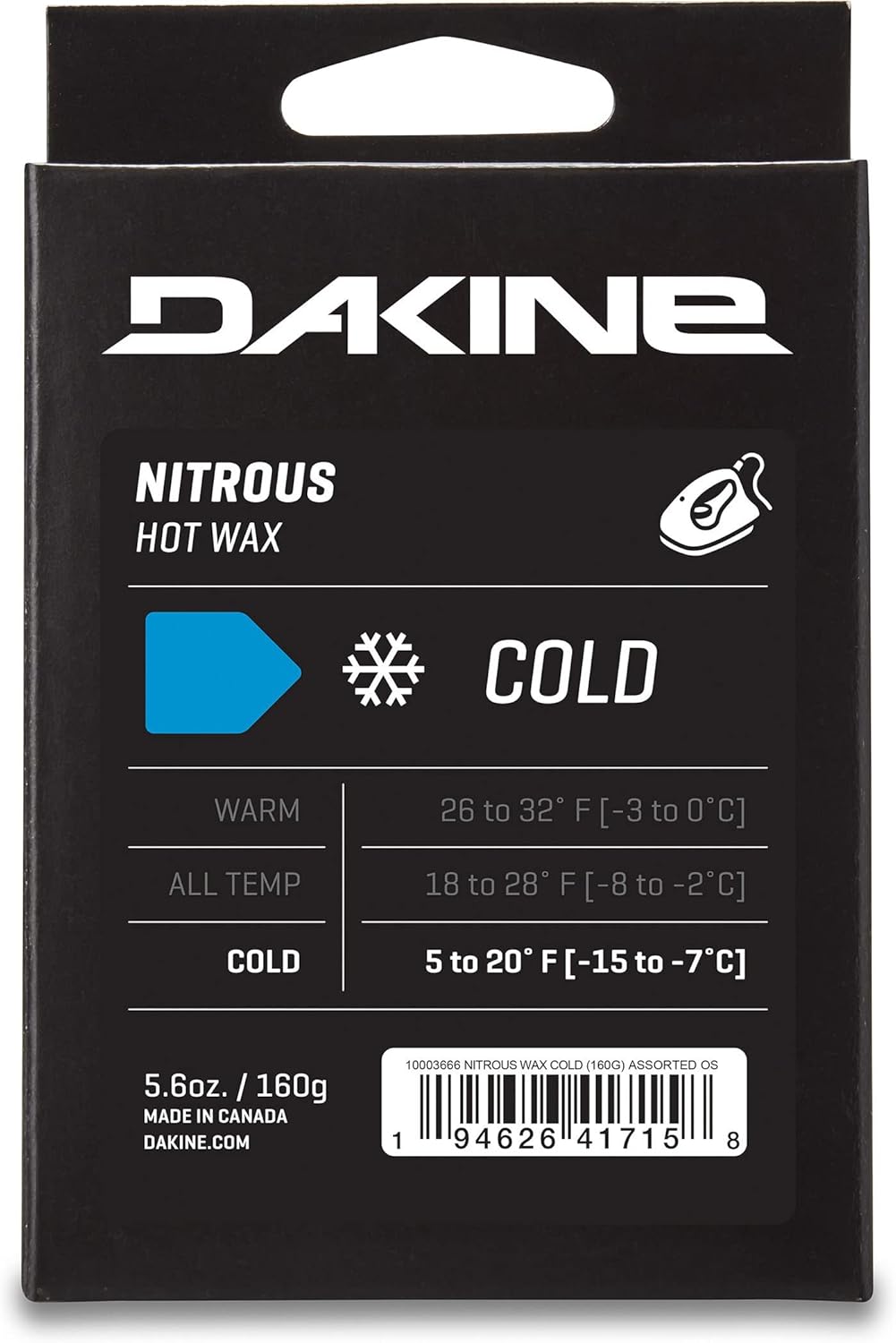 Dakine Nitrous Cold Wax - 160G for Ultimate Performance