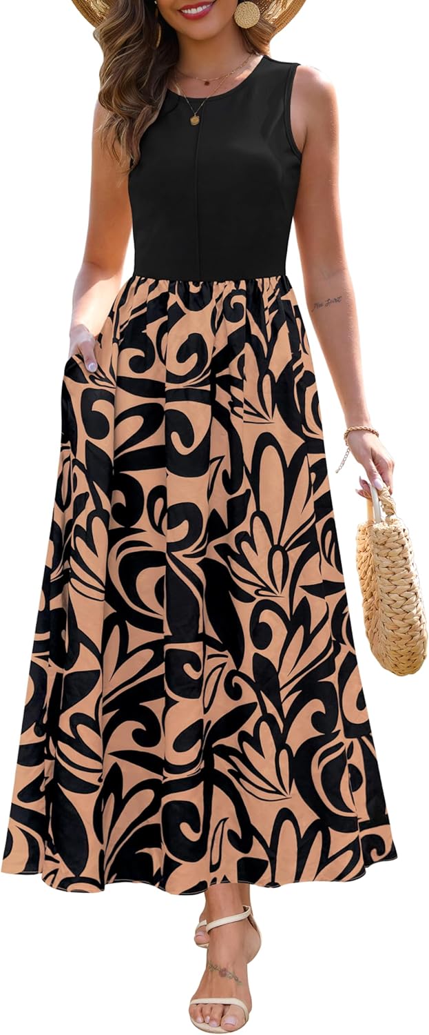 Zattcas Women's Summer Casual Maxi Dress with Pockets and Style
