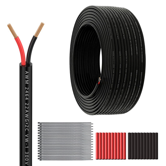 22 Gauge 2 Conductor Electrical Wire for Outdoor Use
