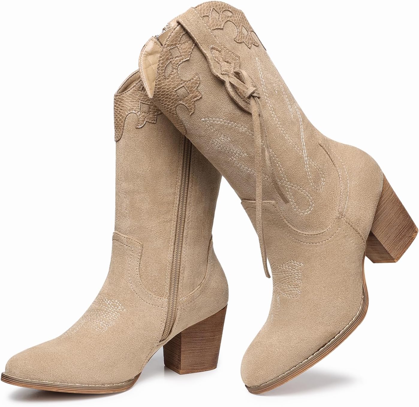 Stylish Cowboy Cowgirl Boots for Women: High Heel Comfort