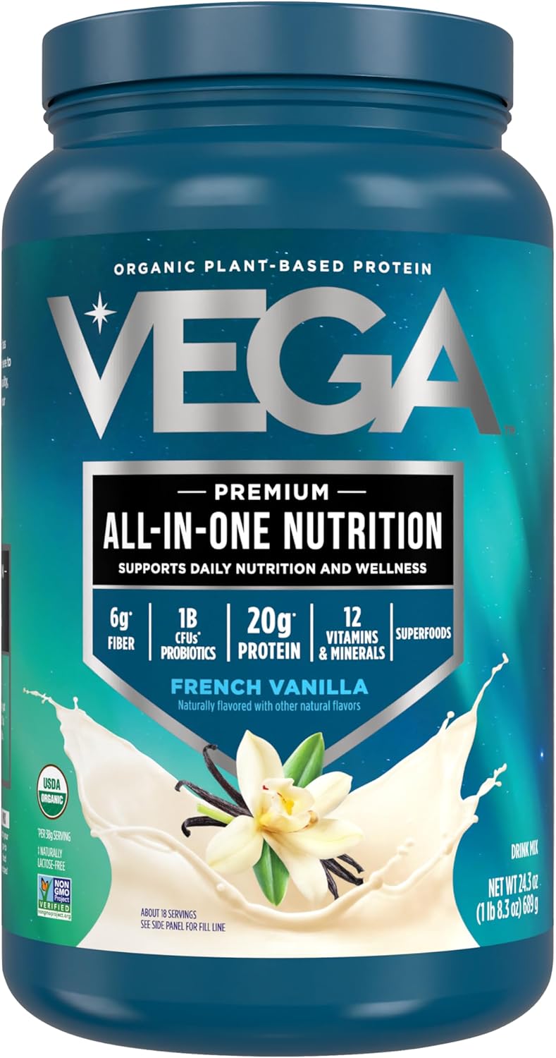 Vega Organic All-in-One Vegan Protein Powder for Nutrition Boost