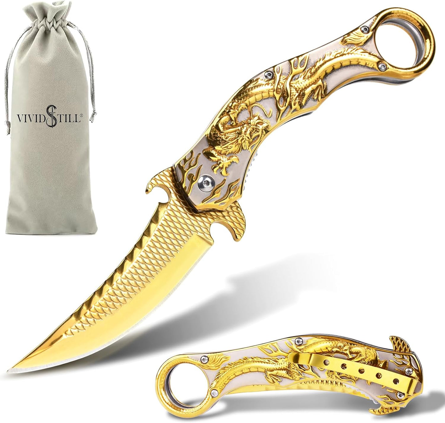 Golden Dragon EDC Pocket Knife: Unique & Versatile