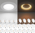 Ensenior 5/6 in LED Can Lights with Night Light 24 Pack - Dual Mode