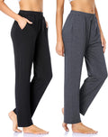 ASIMOON Womens Yoga Sweatpants with Pockets - Comfy Wide Leg Lounge