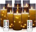 Flameless LED Candles with Timer 9 Pc Flickering Candles - Safe