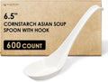 [600 COUNT] HAKOWARE Disposable Asian Soup Spoons with Hook