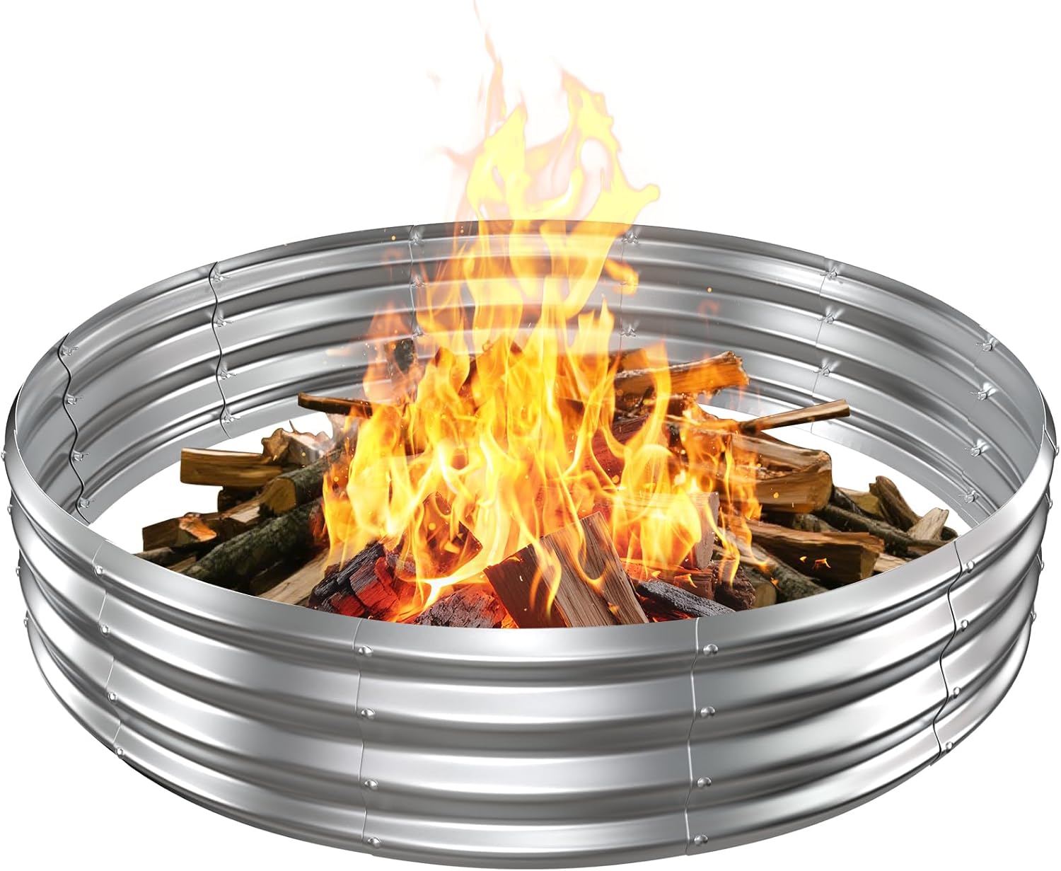 Metal Fire Pit Ring for Outdoor Gatherings - 5 FT Diameter