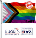 Progress Pride Rainbow Flag 4x6 Double Sided Durable Outdoor Flag