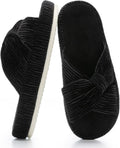 Chantomoo Slippers for Women Memory Foam Corduroy Crossbands