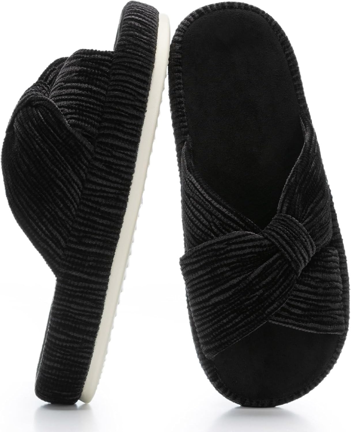 Chantomoo Slippers for Women with Memory Foam and Bow Design