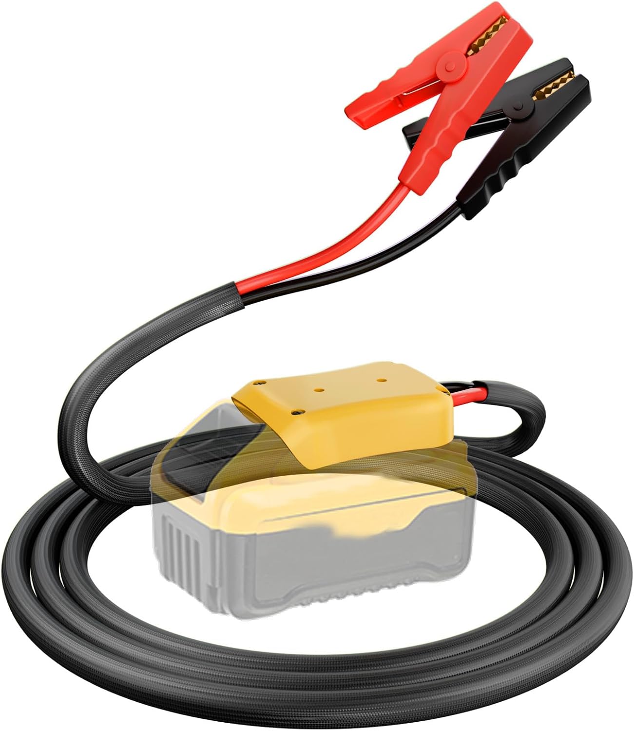 Jumper Cables with Adapter for Dewalt 20V Battery - 4.9FT