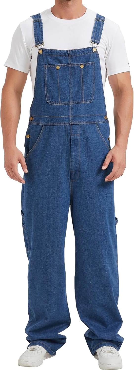 Men's Denim Bib Overall - Classic Workwear with Pockets