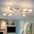 ZGLAOJT 6-Lights Semi Flush Mount Ceiling Light Fixture - Bright