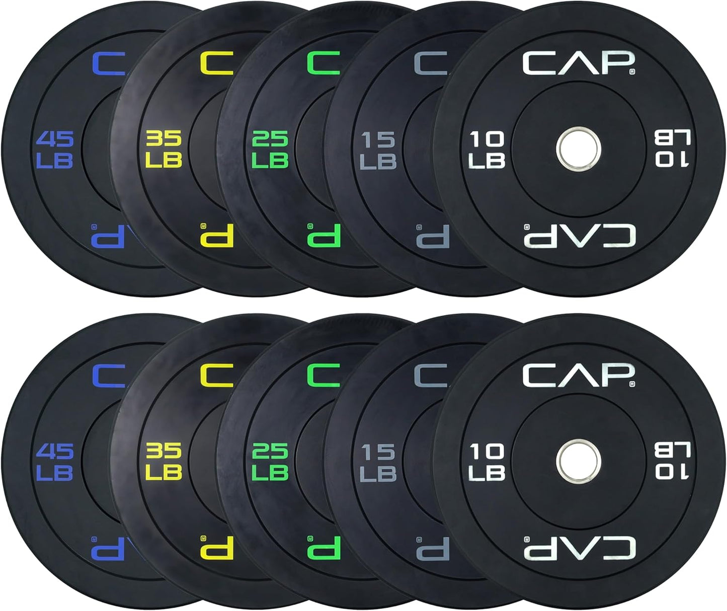 CAP Barbell 2-Inch Olympic Bumper Plate Weight Set Review