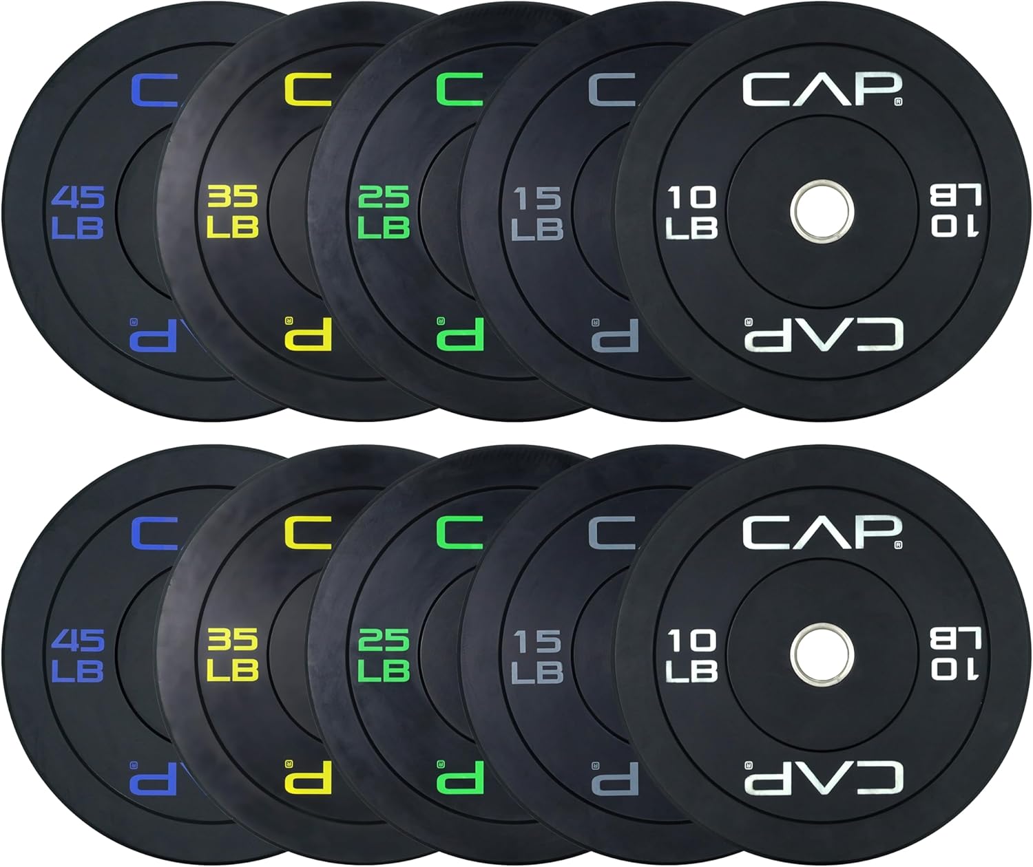 CAP Barbell 2-Inch Olympic Bumper Plate Weight Set Review