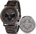 Personalized Engraved Wooden Watch for Boyfriend Unique Gift Idea