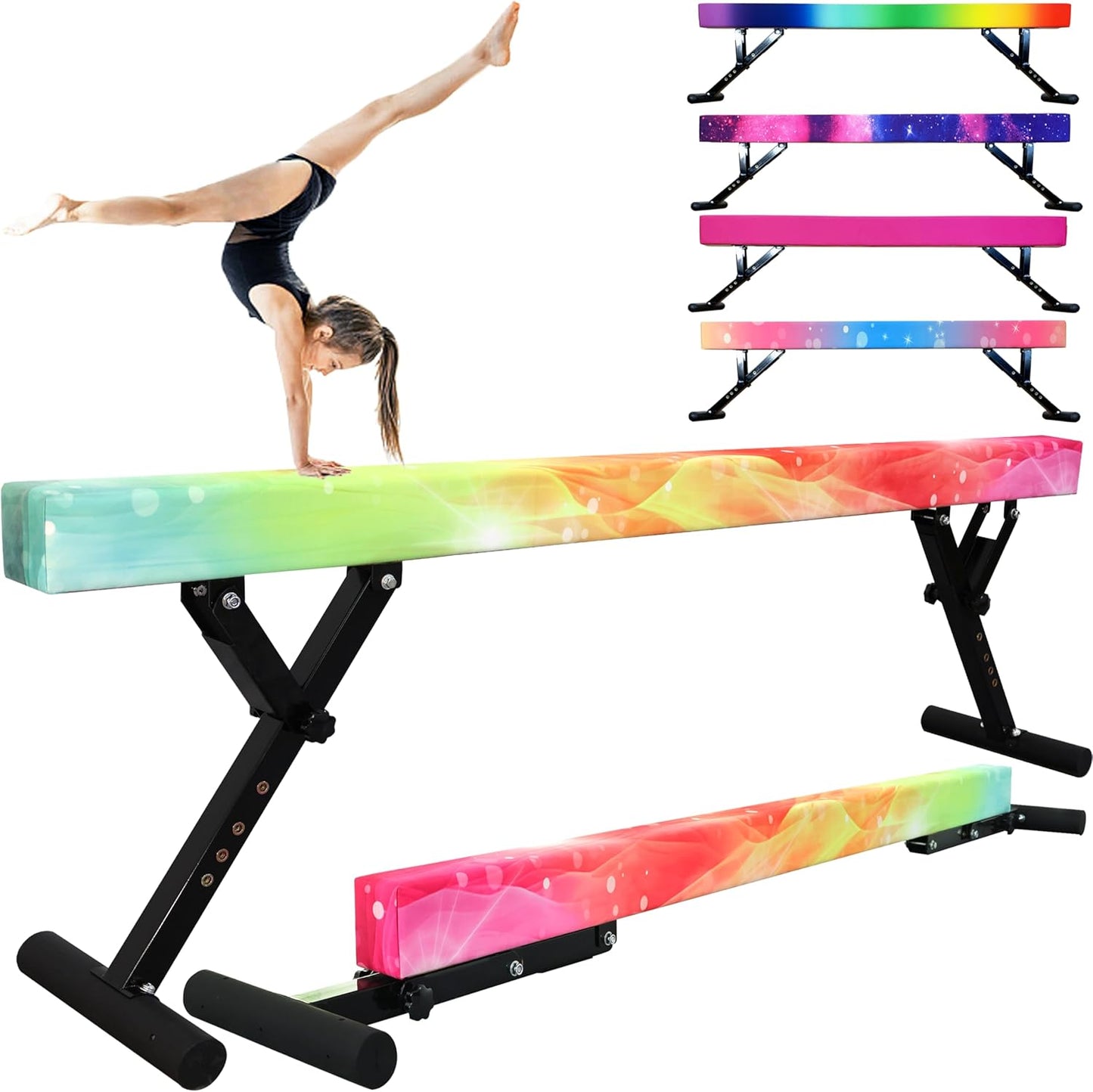 Adjustable Balance Beam for Kids - 8FT Gymnastics Training Beam
