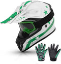 TCMT Dot Youth Kids Full Face Motocross Helmet with Goggles & Gloves