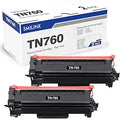 TN760 Toner for Brother Printer Compatible TN-730/TN-760 - 2 Pack