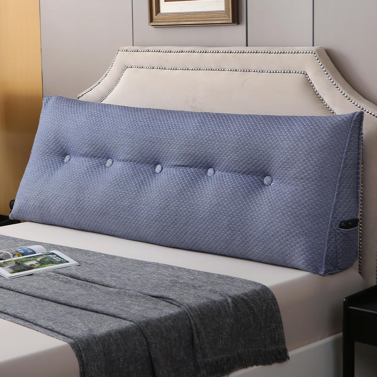 Wedge Headboard Pillow for Bed, Perfect Support for Relaxing