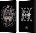 Custom Anne Stokes Night Forest Leather Book Wallet Case for Kindle
