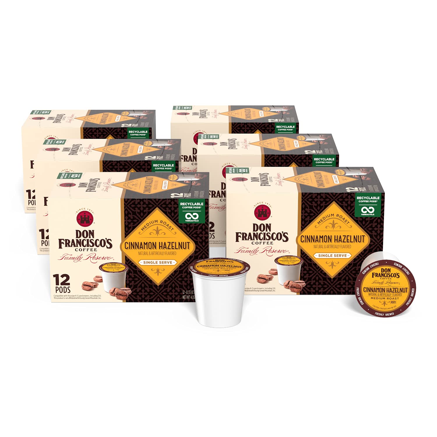 Don Francisco's Cinnamon Hazelnut Coffee Pods - 100% Arabica
