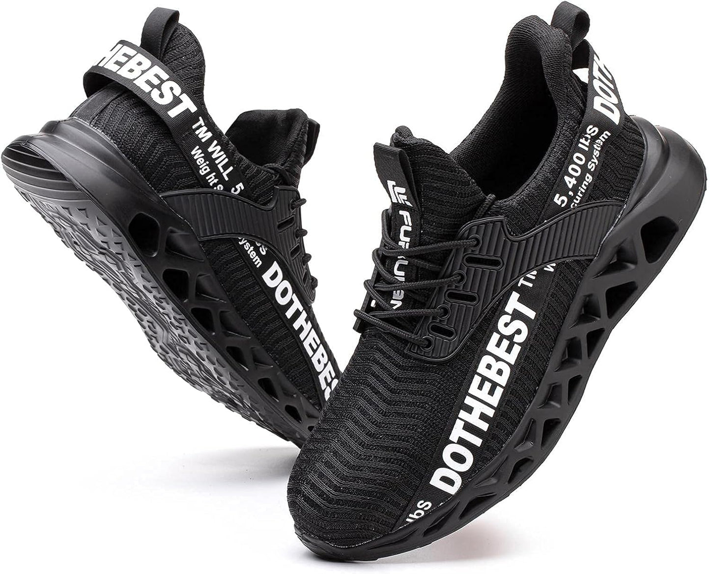Furuian Steel Toe Sneakers for Men Women Comfortable Work Shoes