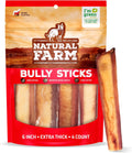Natural Farm Jumbo Odor-Free Bully Sticks for Dogs Chewing Delight