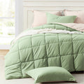Queen Comforter Set Sage Green - Soft Lightweight Reversible Comforter