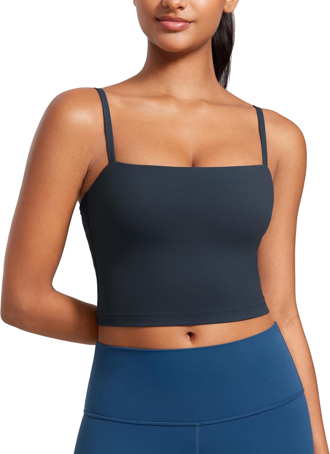 CRZ YOGA Butterluxe Cami Longline Sports Bras for Women