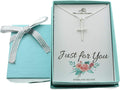 Cross Necklace in Sterling Silver 16 in Box Chain - First Communion