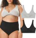 Motherhood Maternity Soft Cotton Spandex Nursing Sleep Bralette