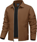 Mens Lightweight Windbreaker Full Zip Up Laydown Collar Jacket