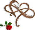 Personalized Infinity Heart Wood Wedding Sign - Custom Couple Gift