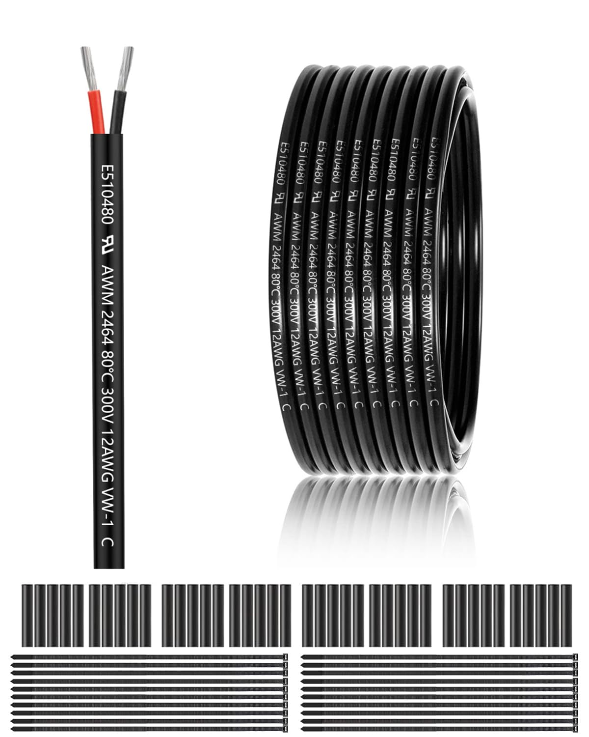 12 Gauge 2 Conductor Electrical Wire 100FT for Various Uses