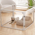 Acrylic Dog Playpen Indoor Puppy Pen 10 Panels - Clear 29.5in