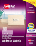 Avery Printable Address Labels 1 x 2-5/8 Matte Clear - Sleek, Durable