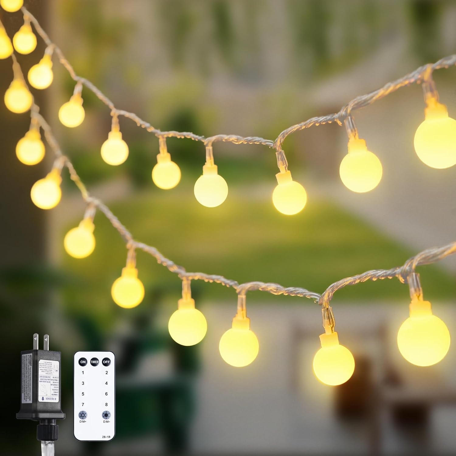147ft Globe String Lights for Indoor Outdoor Decor with Remote