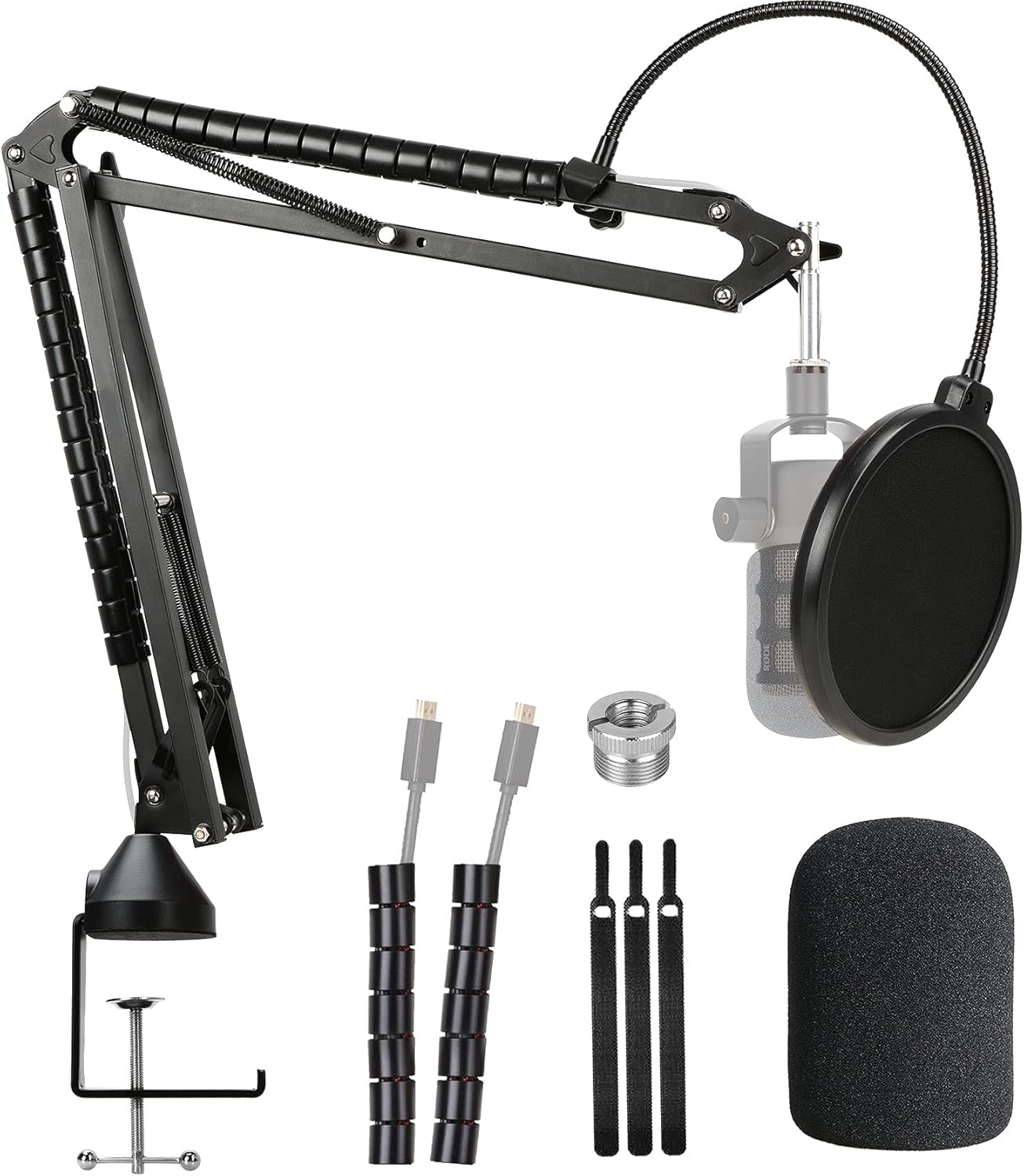 Rode Podmic Stand with Windscreen and Dual Layered Pop Filter