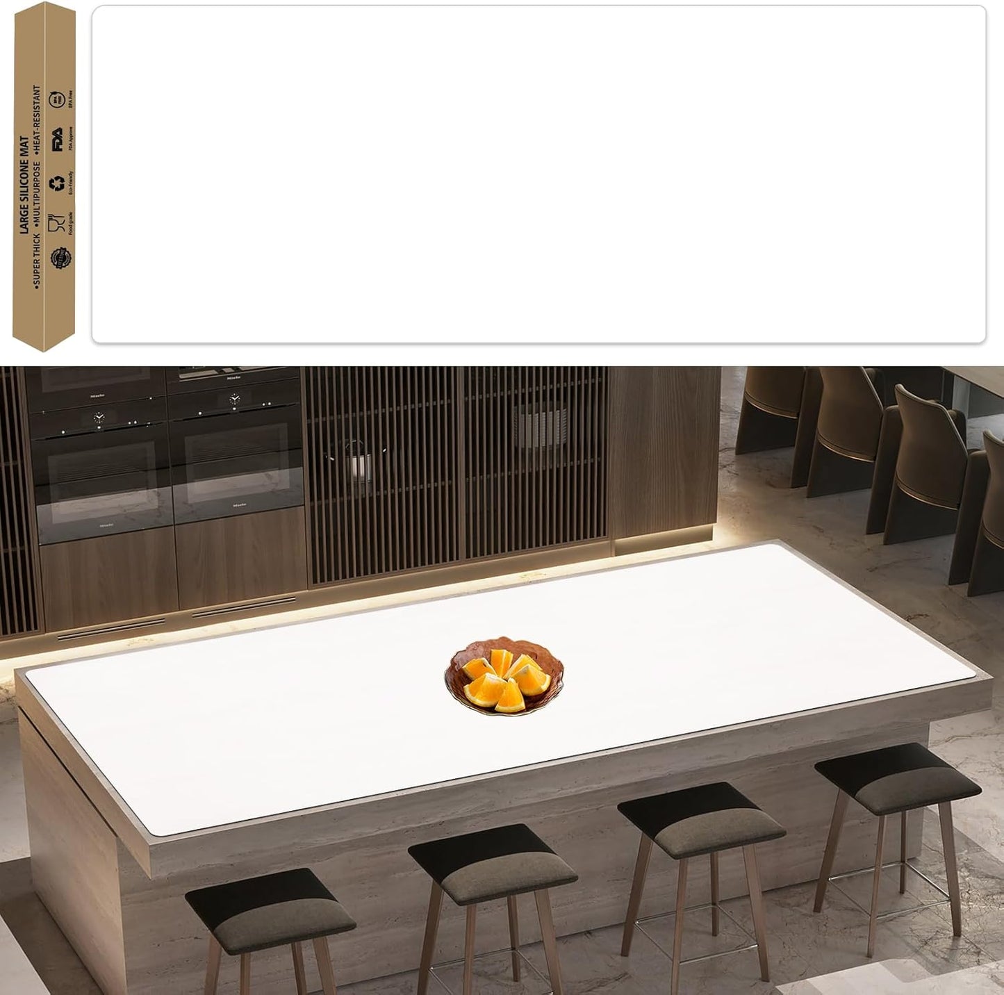 Super Large Silicone Mat for Kitchen Counter - 120in x 24in