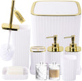 Bathroom Accessories Set 10PC White Bathroom Accessory Set - Complete