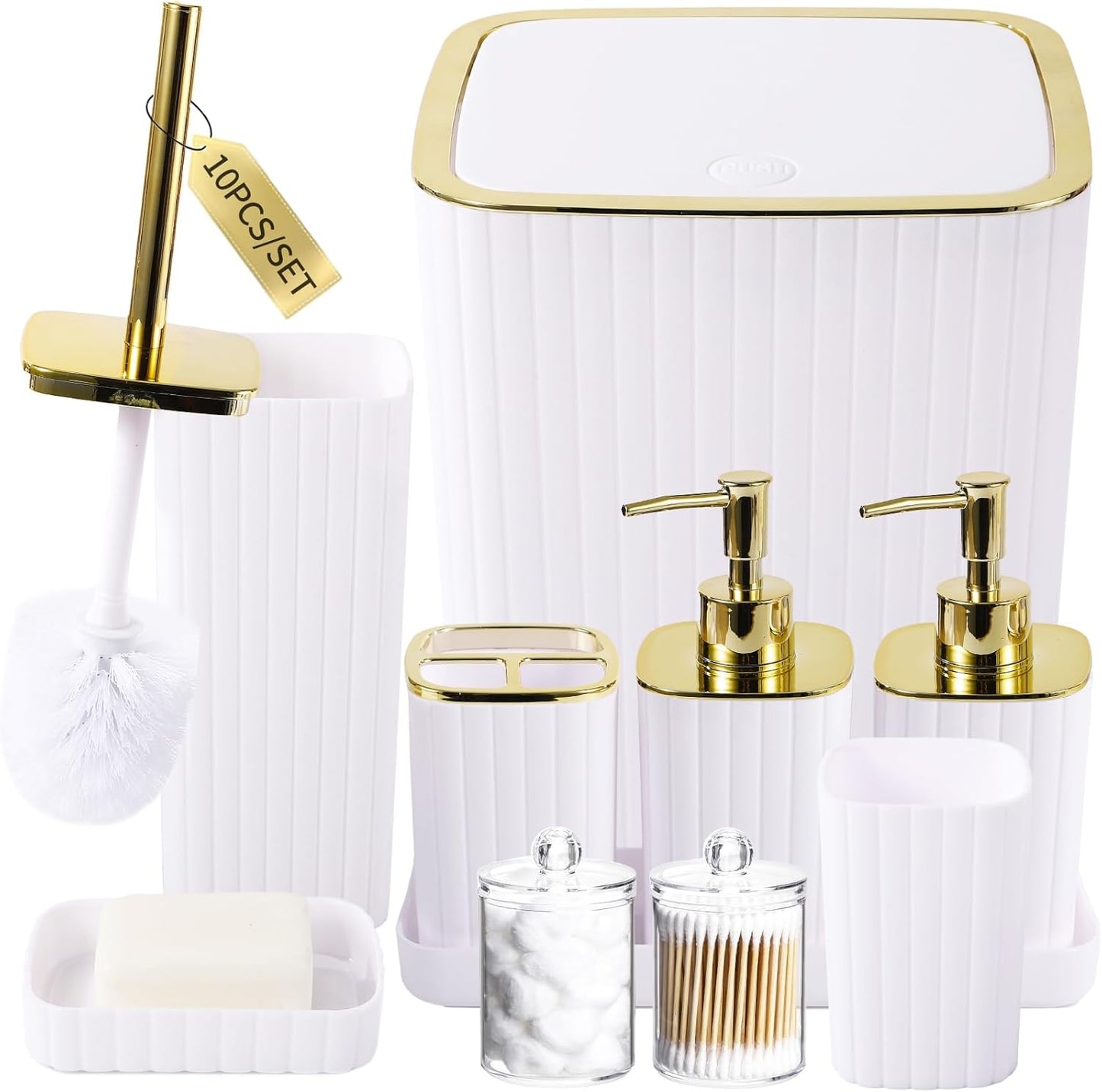 Gorgeous 10PC Bathroom Accessories Set for Elegant Spaces