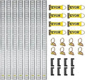 VEVOR E Track Tie-Down Rail Kit, 34PCS 5FT E-Tracks Set - Secure Cargo