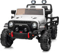 2 Seater Ride on Toy Car for Kids - White 24V 4x4 Electric Truck