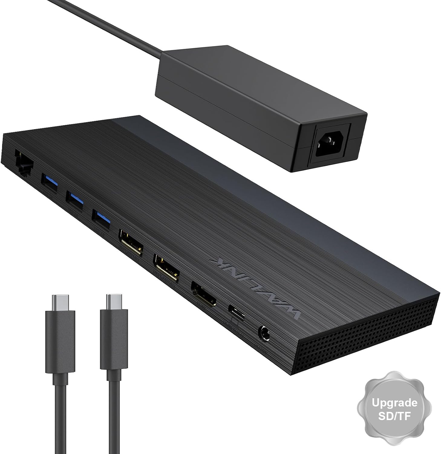 WAVLINK Laptop Docking Station for 3 Monitors with 130W Charger