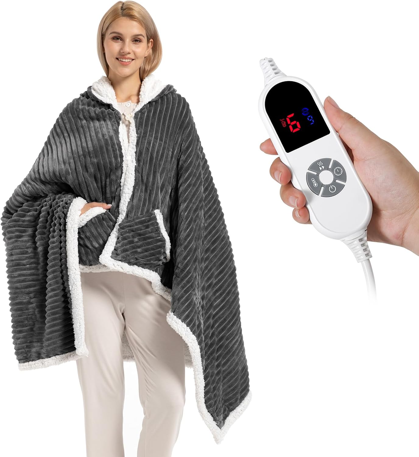 FIGERM Electric Blanket Heated Throw for Ultimate Comfort