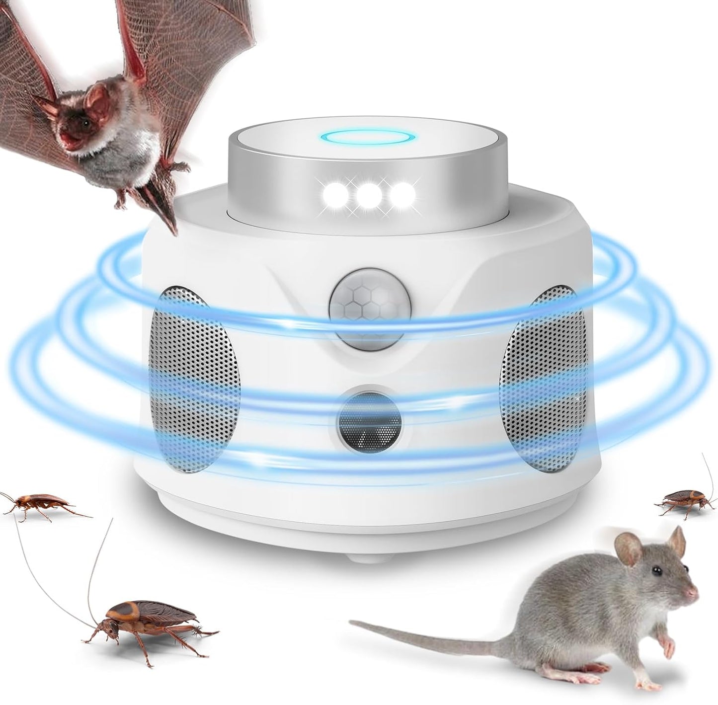 360 Ultrasonic Mouse Repellent with LED Lights