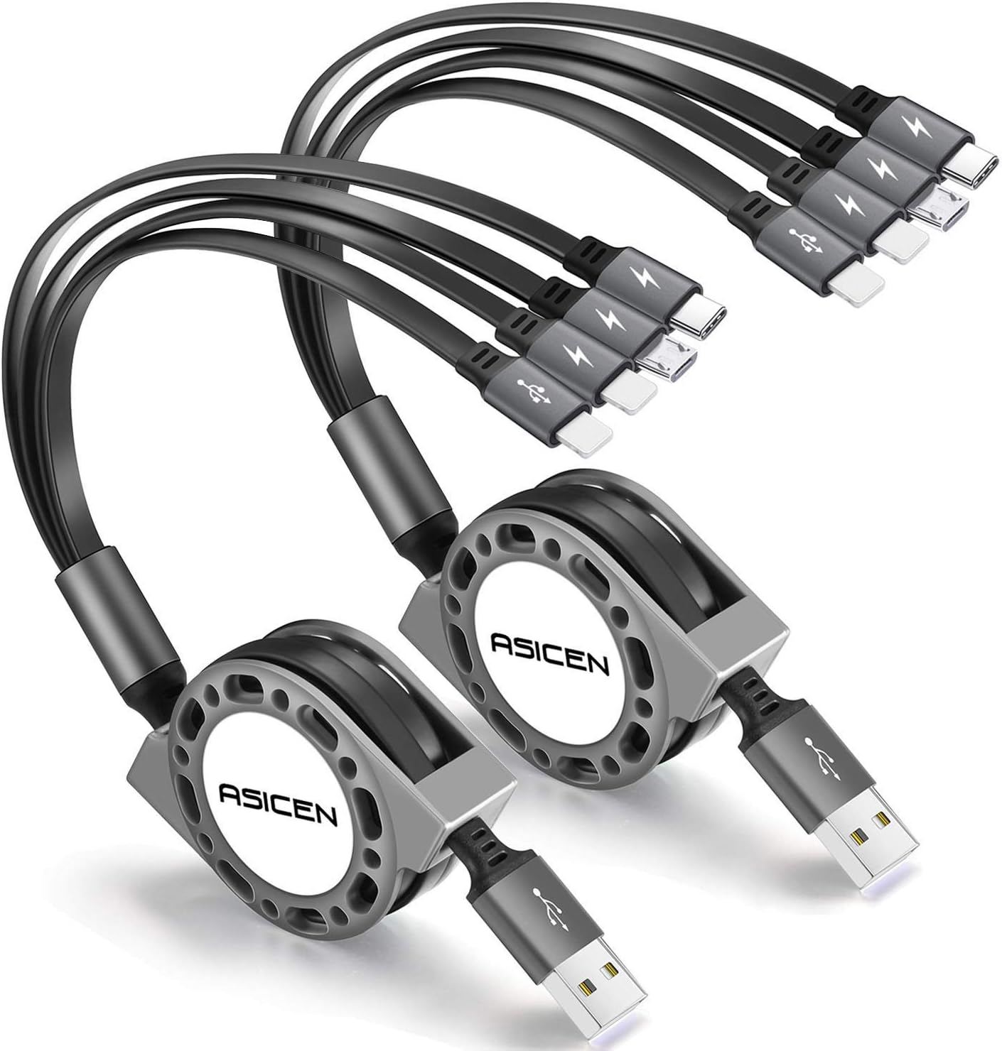 Versatile 4in1 Retractable Charging Cable - ASICEN