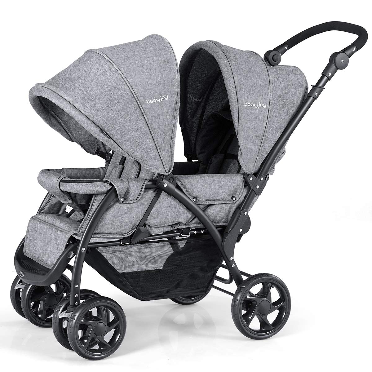 BABY JOY Double Stroller for Newborn and Toddler Comfort
